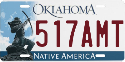 OK license plate 517AMT