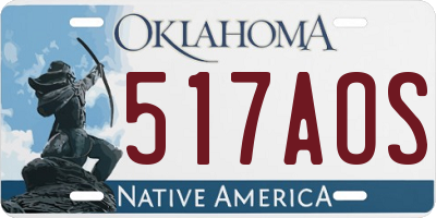 OK license plate 517AOS
