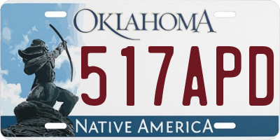 OK license plate 517APD