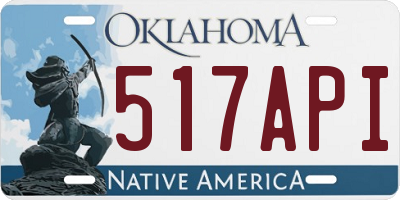 OK license plate 517API