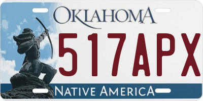 OK license plate 517APX