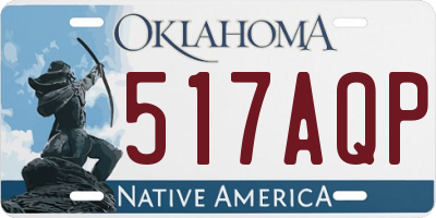 OK license plate 517AQP