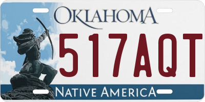 OK license plate 517AQT