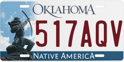 OK license plate 517AQV