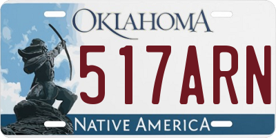 OK license plate 517ARN