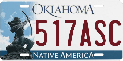 OK license plate 517ASC