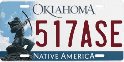OK license plate 517ASE