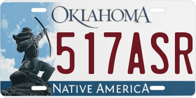 OK license plate 517ASR