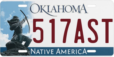 OK license plate 517AST