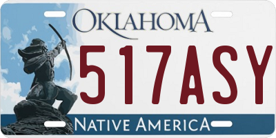 OK license plate 517ASY