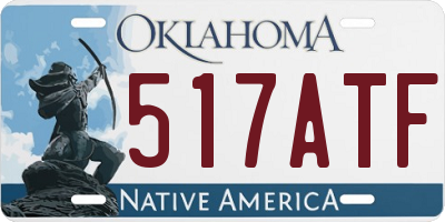 OK license plate 517ATF