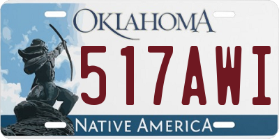 OK license plate 517AWI