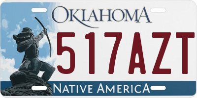 OK license plate 517AZT