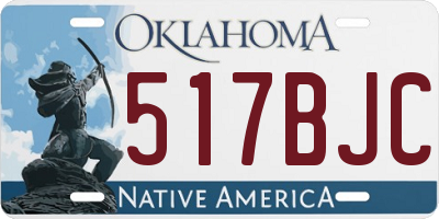 OK license plate 517BJC