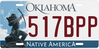 OK license plate 517BPP