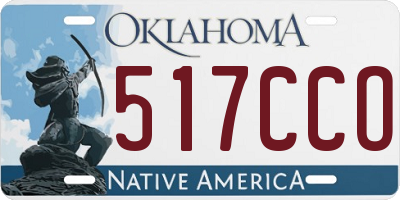 OK license plate 517CCO