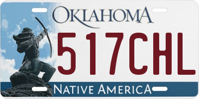 OK license plate 517CHL