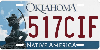 OK license plate 517CIF