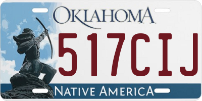 OK license plate 517CIJ
