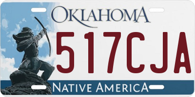 OK license plate 517CJA