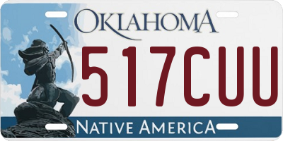 OK license plate 517CUU