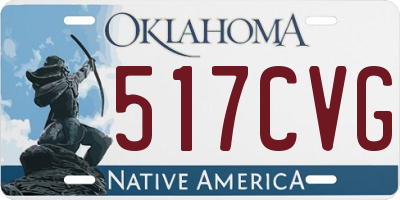 OK license plate 517CVG