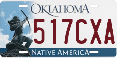OK license plate 517CXA