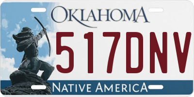 OK license plate 517DNV