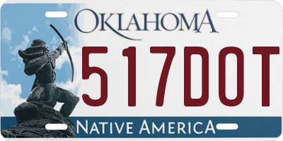 OK license plate 517DOT