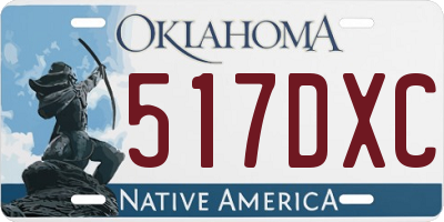 OK license plate 517DXC