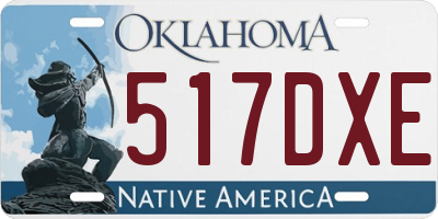 OK license plate 517DXE