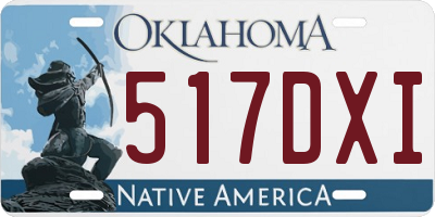 OK license plate 517DXI
