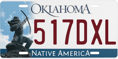 OK license plate 517DXL