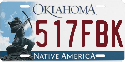 OK license plate 517FBK