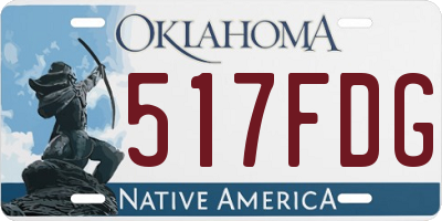 OK license plate 517FDG