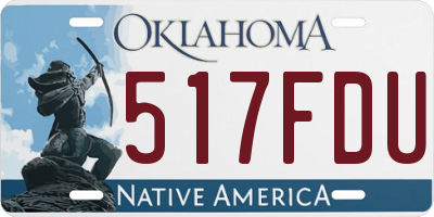 OK license plate 517FDU