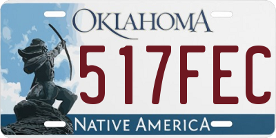OK license plate 517FEC