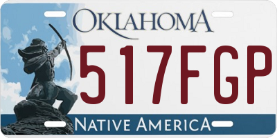 OK license plate 517FGP