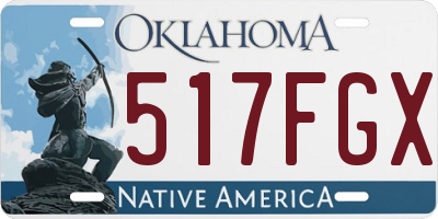 OK license plate 517FGX