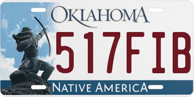 OK license plate 517FIB