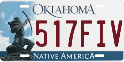 OK license plate 517FIV