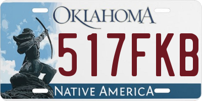 OK license plate 517FKB