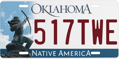 OK license plate 517TWE