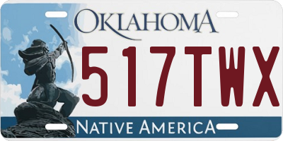 OK license plate 517TWX