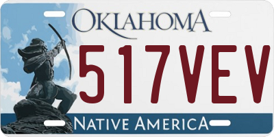 OK license plate 517VEV
