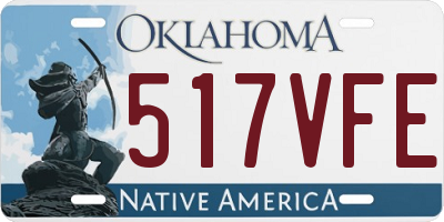 OK license plate 517VFE