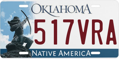 OK license plate 517VRA