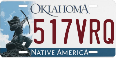OK license plate 517VRQ
