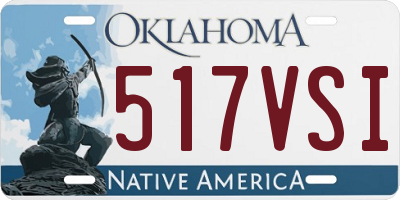 OK license plate 517VSI