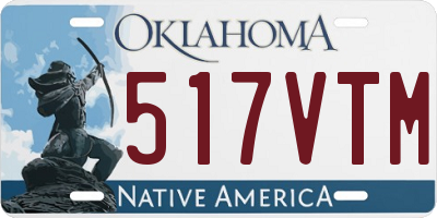 OK license plate 517VTM